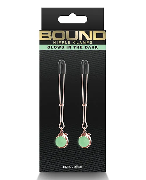 Bound Female Sex Toys Bound Nipple Clamps G1 Iron Glow in the Dark Rose Gold Bound Female Sex Toys Bound Nipple Clamps G1 Iron Glow in the Dark Rose Gold