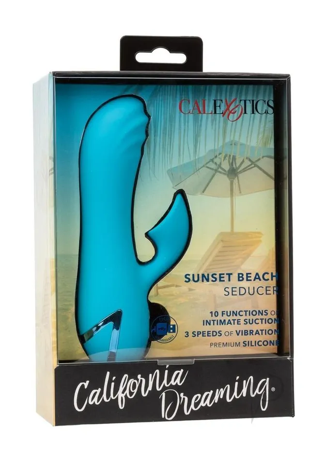California Dreaming Female Sex Toys California Dreaming Sunset Beach Seducer Rechargeable Silicone Dual Vibrator Blue California Dreaming Female Sex Toys California Dreaming Sunset Beach Seducer Rechargeable Silicone Dual Vibrator Blue