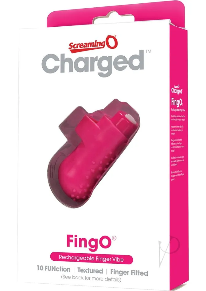 Charged Vibrators Charged Fing O Rechargeable Finger Vibrator Pink