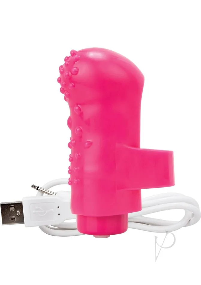 Charged Vibrators Charged Fing O Rechargeable Finger Vibrator Pink