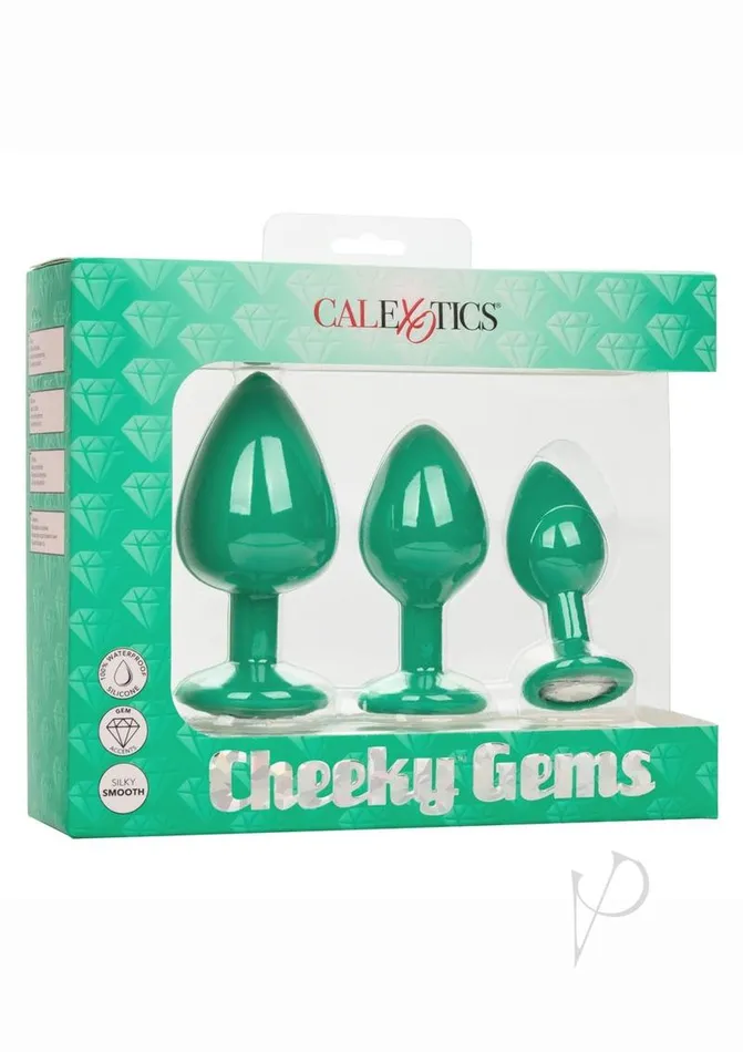 Cheeky Gems Silicone Anal Training Kit Green Cheeky Male Sex Toys