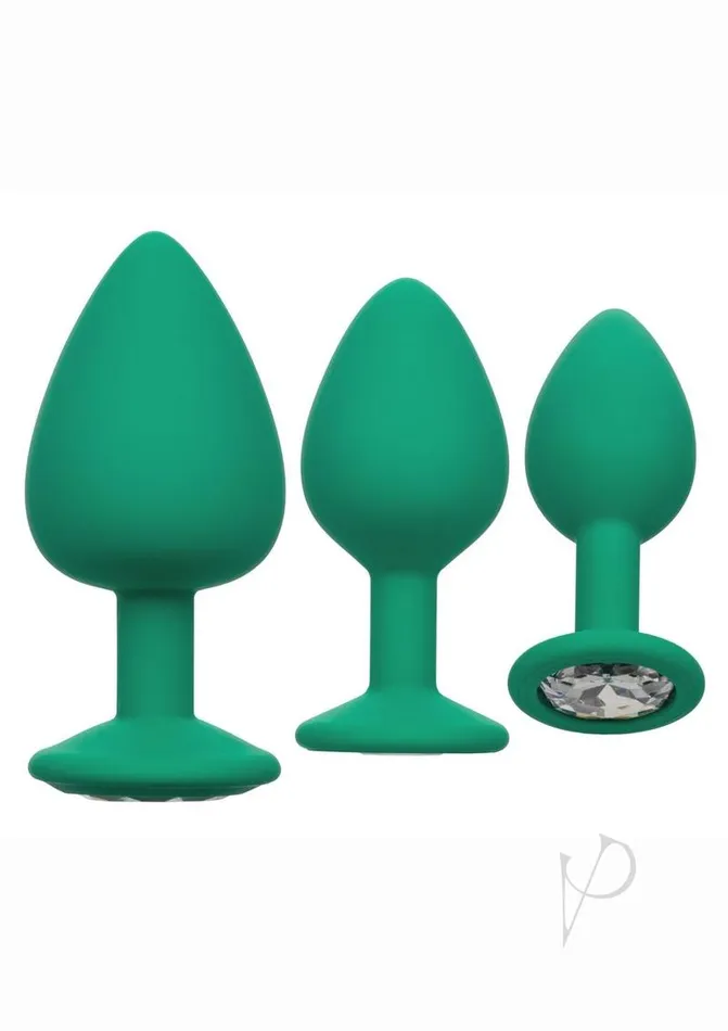 Cheeky Gems Silicone Anal Training Kit Green Cheeky Male Sex Toys