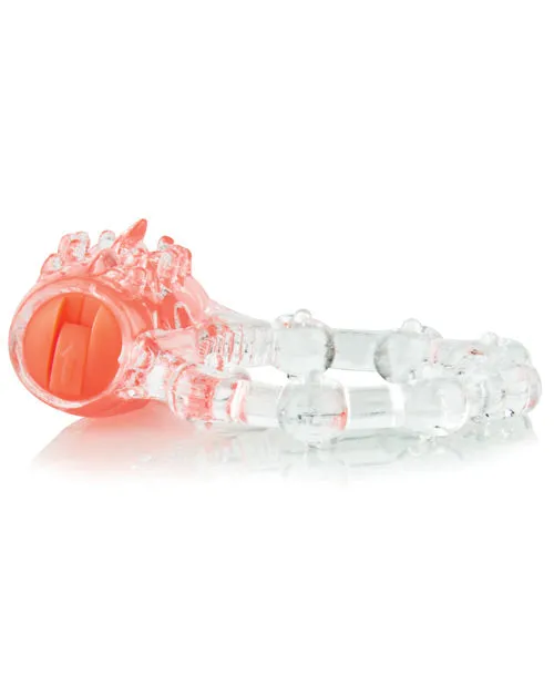 Color Pop Color Pop Quickie Screaming O Vibrating Ring Silicone Cock Ring Orange Male Sex Toys