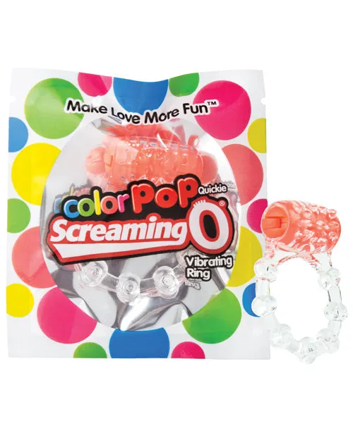 Color Pop Color Pop Quickie Screaming O Vibrating Ring Silicone Cock Ring Orange Male Sex Toys