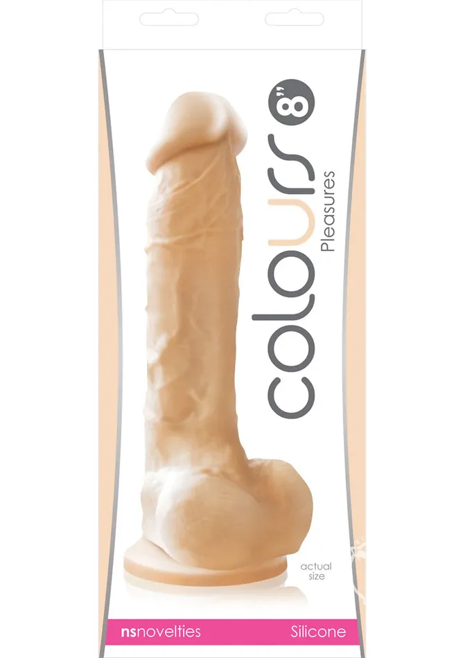 Colours Dildos Colours Pleasures Silicone Dildo 8in Vanilla