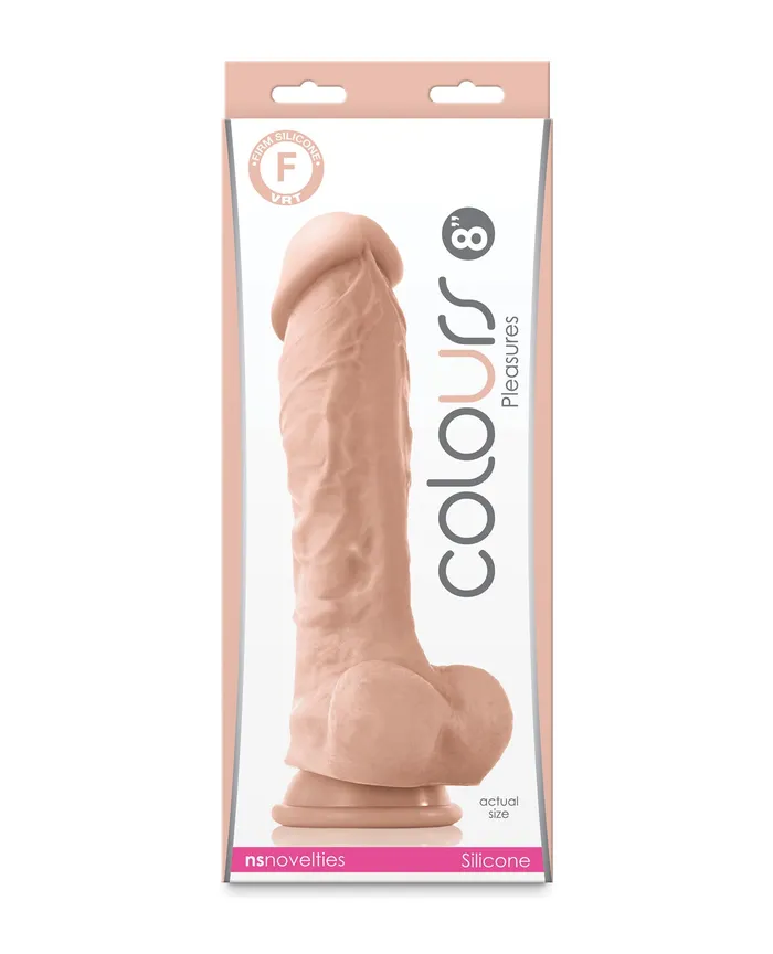 Colours Dildos Colours Pleasures Silicone Dildo 8in Vanilla