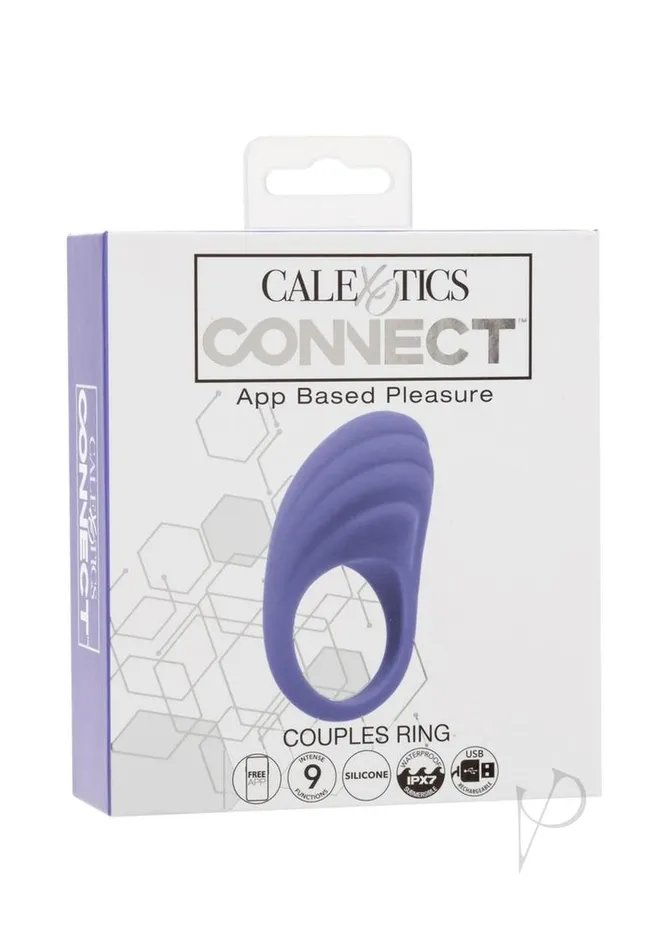 Connect Female Sex Toys CalExotics Connect App Compatible Rechargeable Silicone Couples Cock Ring with Remote Control Purple Connect Female Sex Toys CalExotics Connect App Compatible Rechargeable Silicone Couples Cock Ring with Remote Control Purple