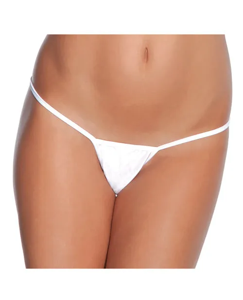 Coquette Vibrators Low Rise Lycra GString White OS