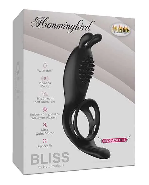 Couples Bliss Bliss Hummingbird Vibrating Cock Ring Black Couples Bliss Bliss Hummingbird Vibrating Cock Ring Black
