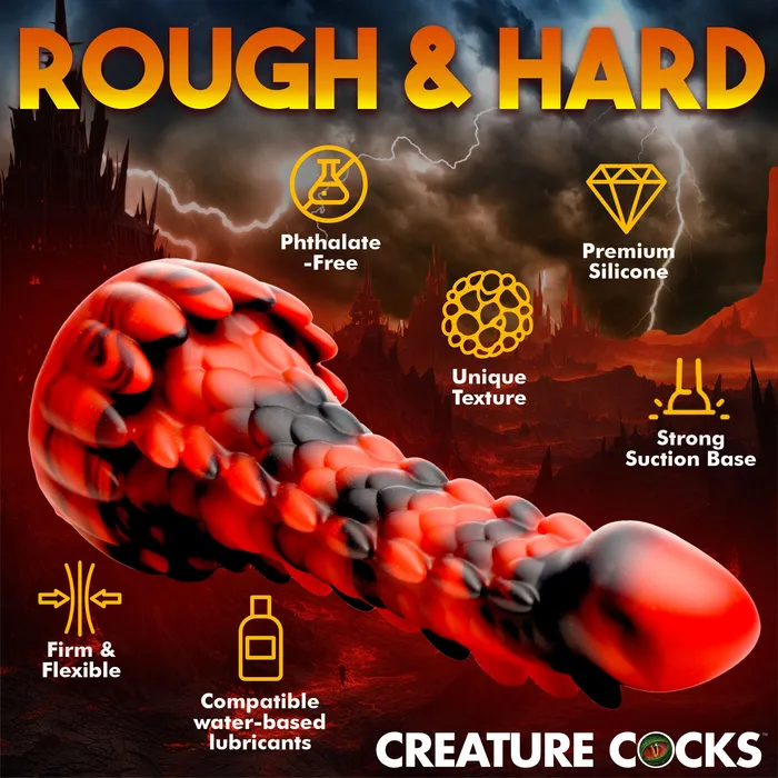 Creature Cocks Demon Rising Scaly Dragon Silicone Dildo Dildos
