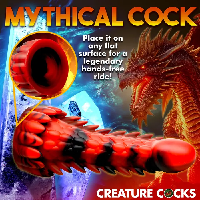 Creature Cocks Demon Rising Scaly Dragon Silicone Dildo Dildos