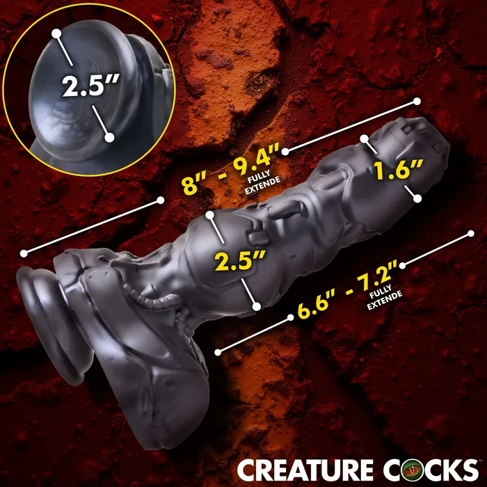 Creature Cocks Female Sex Toys Cyborg Cock Thrusting Vibrating Silicone Dildo