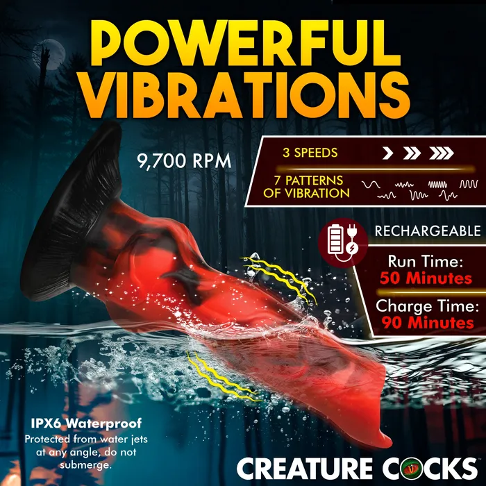 Creature Cocks Female Sex Toys Vibra Beast Vibrating Silicone Dildo