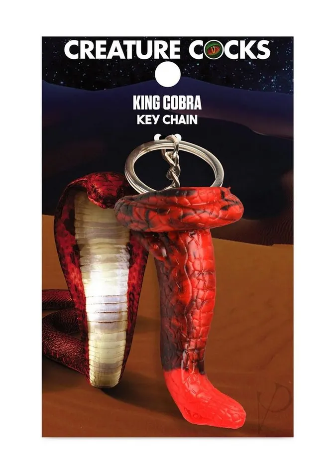 Creature Cocks King Cobra Keychain Red Creature Cocks Dildos