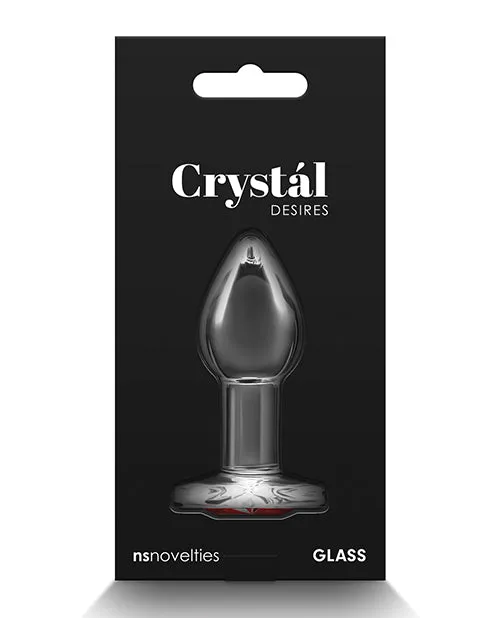 Crystal Anal Crystal Desires Red Heart Glass Anal Plugs Small Crystal Anal Crystal Desires Red Heart Glass Anal Plugs Small