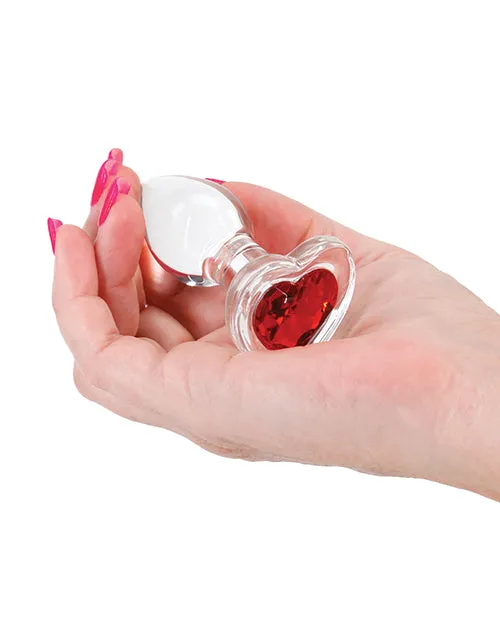 Crystal Anal Crystal Desires Red Heart Glass Anal Plugs Small Crystal Anal Crystal Desires Red Heart Glass Anal Plugs Small