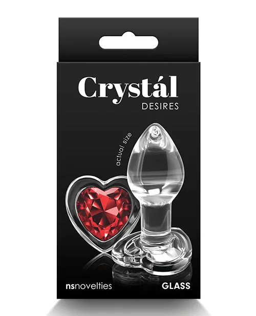 Crystal Anal Crystal Desires Red Heart Glass Anal Plugs Small Crystal Anal Crystal Desires Red Heart Glass Anal Plugs Small