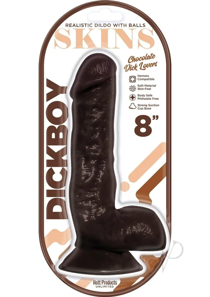 Dickboy Skins Chocolate Lovers Dildo 8in Dickboy Dildos
