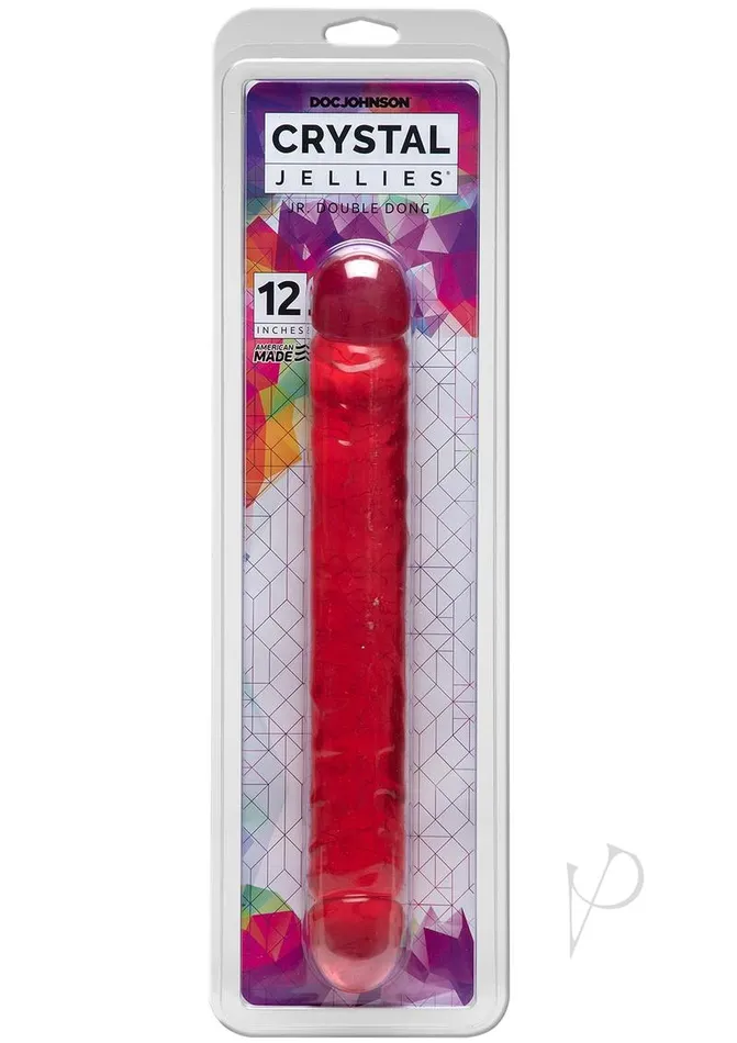 Dildos Crystal Jellies Crystal Jellies Jr Double Dildo 12in Pink