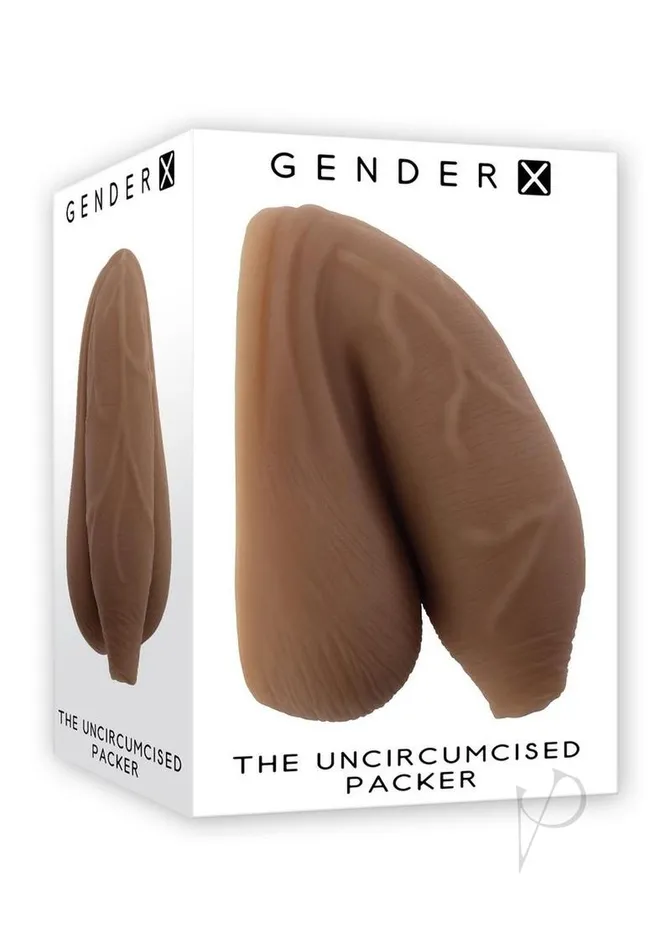 Dildos Gender X Gender X TPE Uncircumsized Packer Dildo Chocolate