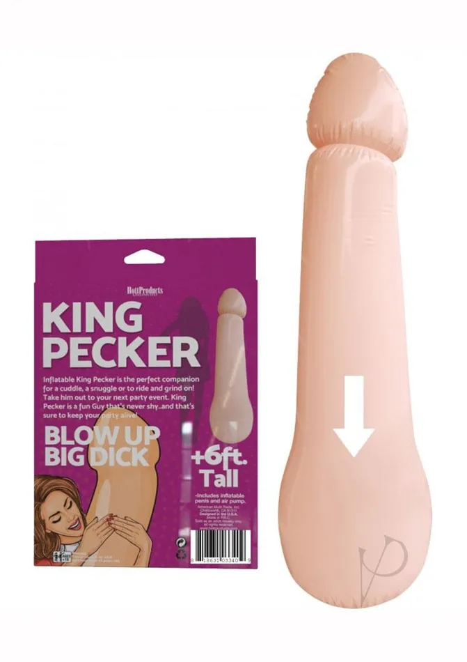 Dildos Hott Products King Pecker Inflatable 5ft Vanilla