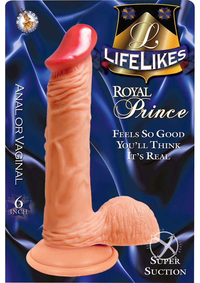 Dildos Lifelikes Lifelikes Royal Prince Dildo 6in Vanilla