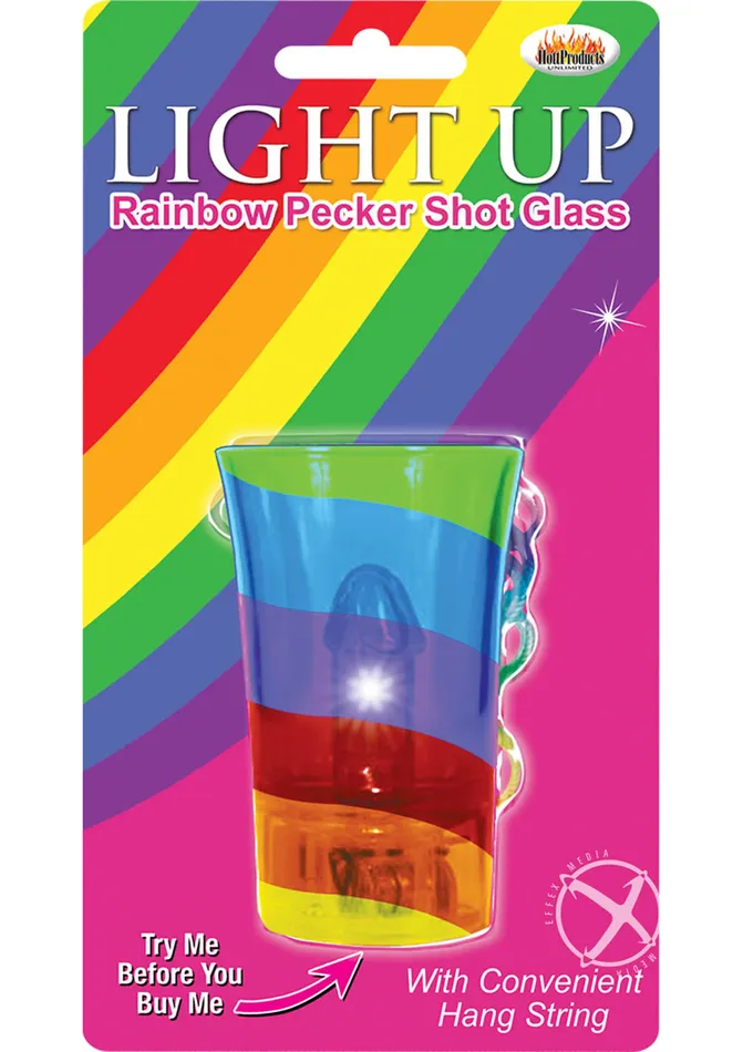 Dildos Light Up Rainbow Pecker Shot Glass Rainbow