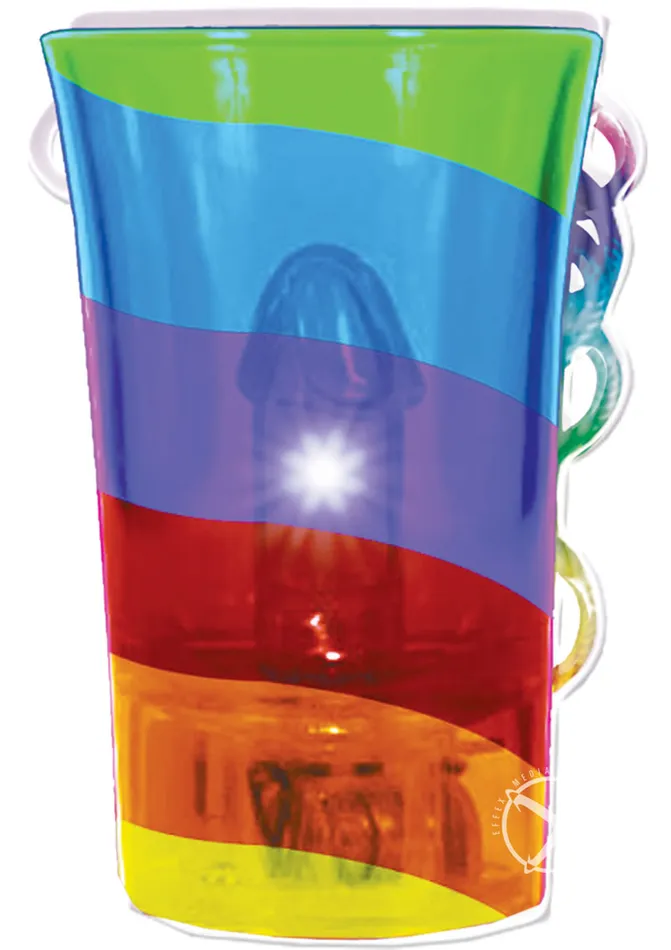 Dildos Light Up Rainbow Pecker Shot Glass Rainbow