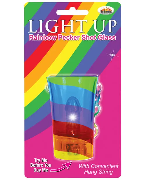 Dildos Light Up Rainbow Pecker Shot Glass Rainbow
