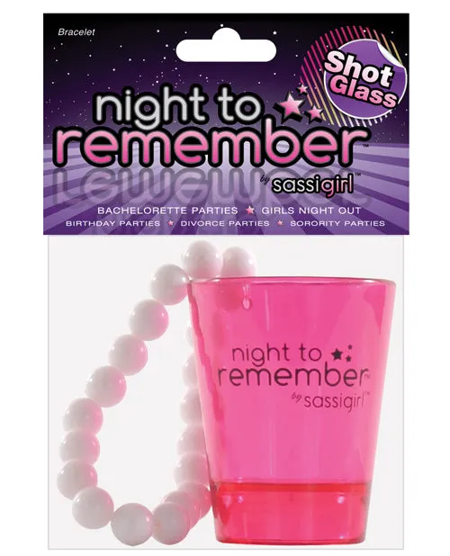 Dildos Night to Remember Shot Glass Bracelet by sassigirl Pink Night To Remember