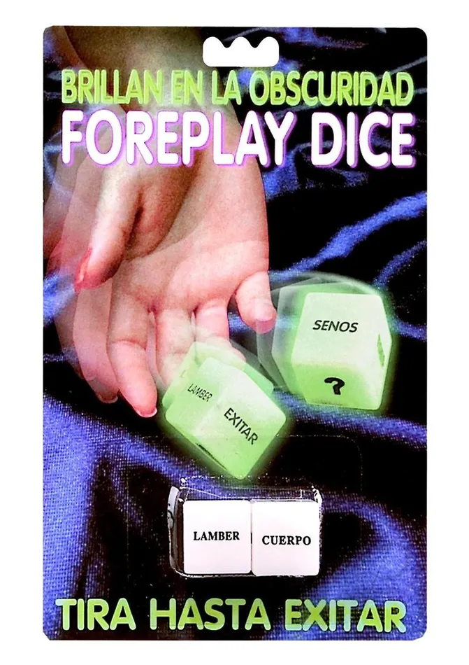 Dildos Pipedream Erotic Dice Spanish Verion Glow in the Dark