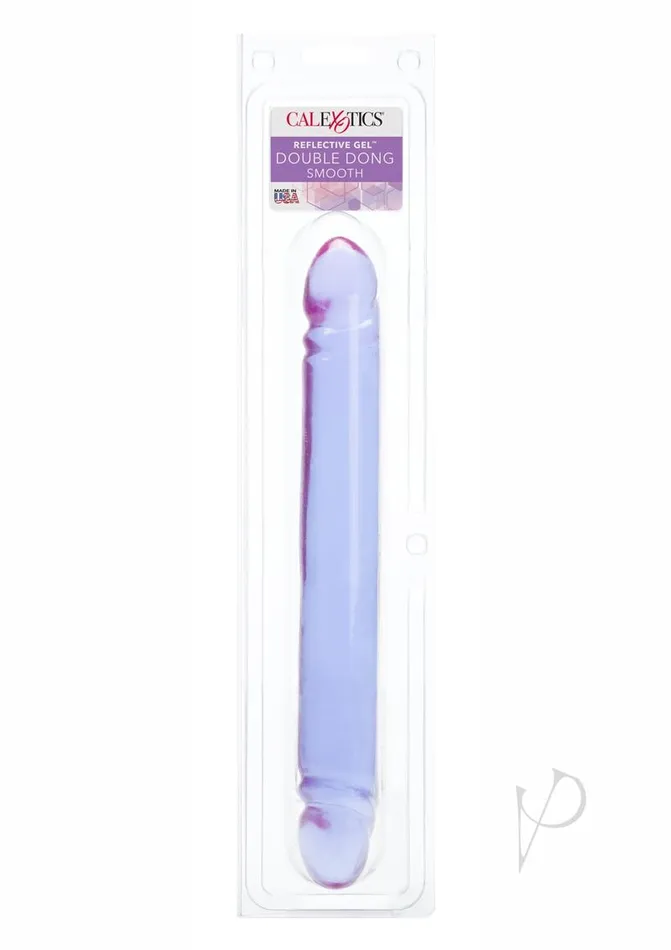 Dildos Playful Dongs Reflective Gel Smooth Double Dildo 12in Purple
