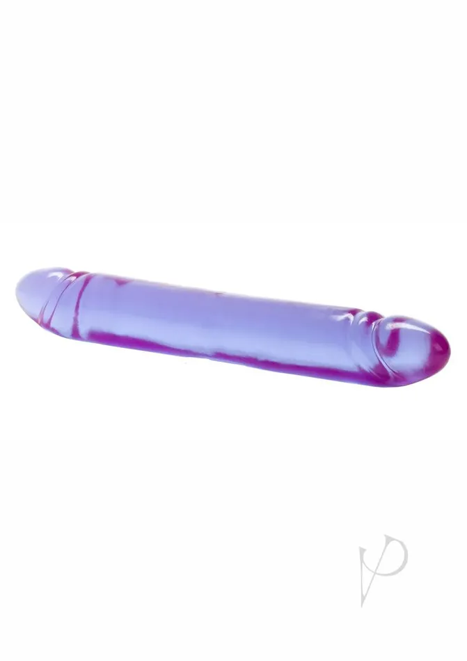 Dildos Playful Dongs Reflective Gel Smooth Double Dildo 12in Purple