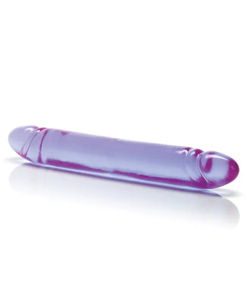 Dildos Playful Dongs Reflective Gel Smooth Double Dildo 12in Purple