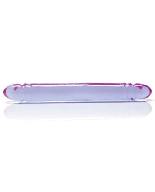 Dildos Playful Dongs Reflective Gel Smooth Double Dildo 12in Purple