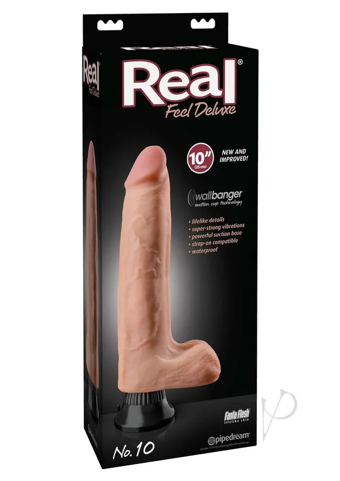 Dildos Real Feel Deluxe Real Feel Deluxe No 10 Wallbanger Vibrating Dildo with Balls 10in Vanilla Dildos Real Feel Deluxe Real Feel Deluxe No 10 Wallbanger Vibrating Dildo with Balls 10in Vanilla