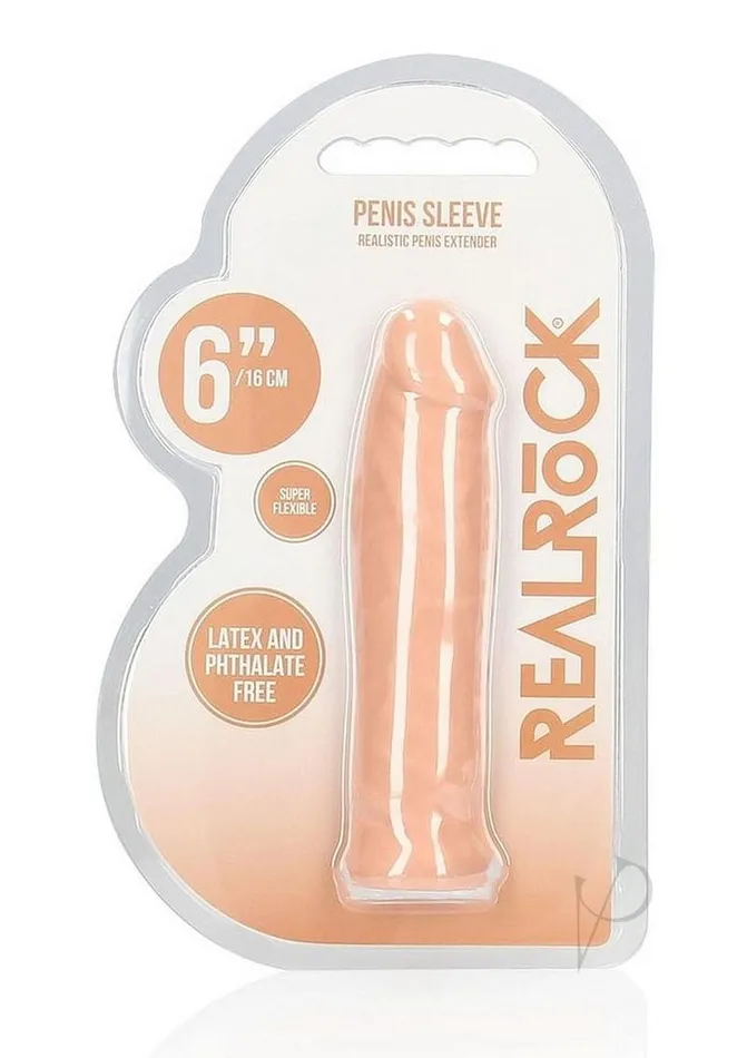 Dildos Real Rock RealRock Skin Penis Extender 6in Vanilla