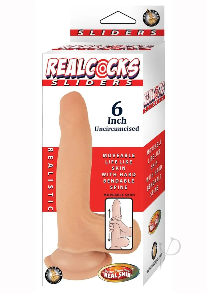 Dildos Realcocks Sliders Uncircumsized Dildo with Balls 6in Vanilla Realcocks Dildos Realcocks Sliders Uncircumsized Dildo with Balls 6in Vanilla Realcocks