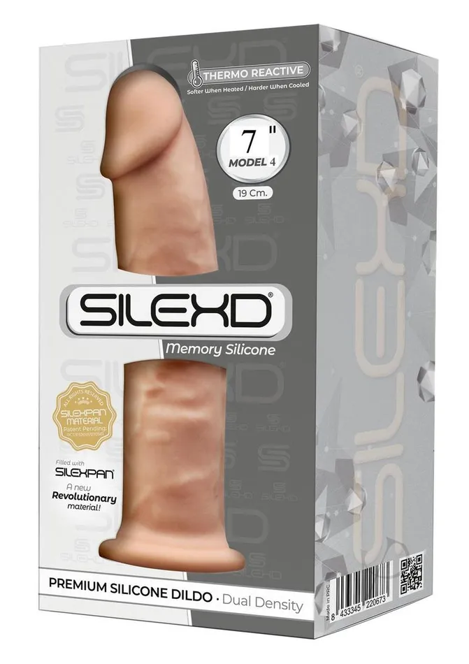 Dildos Silexd SilexD Model 4 XM03 Silicone Realistic Dual Dense Dildo 7in Vanilla Dildos Silexd SilexD Model 4 XM03 Silicone Realistic Dual Dense Dildo 7in Vanilla