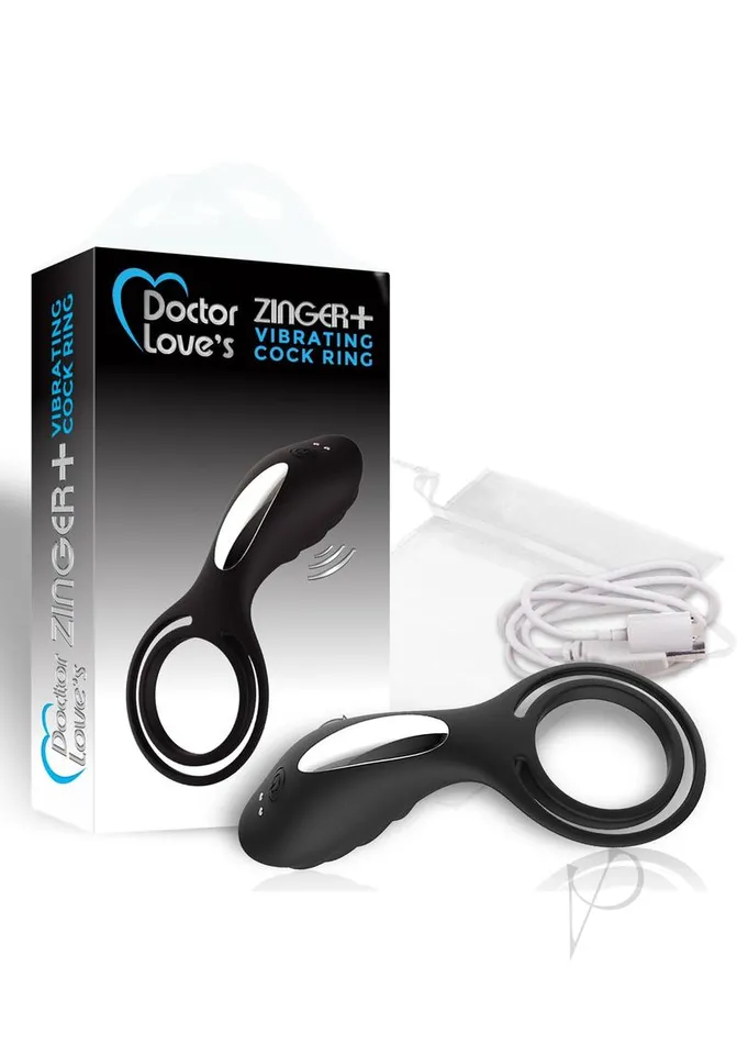Doctor Loves Male Sex Toys Doctor Loves Zinger Plus Silicone Rechargeable Vibrating Cock Ring Black Doctor Loves Male Sex Toys Doctor Loves Zinger Plus Silicone Rechargeable Vibrating Cock Ring Black