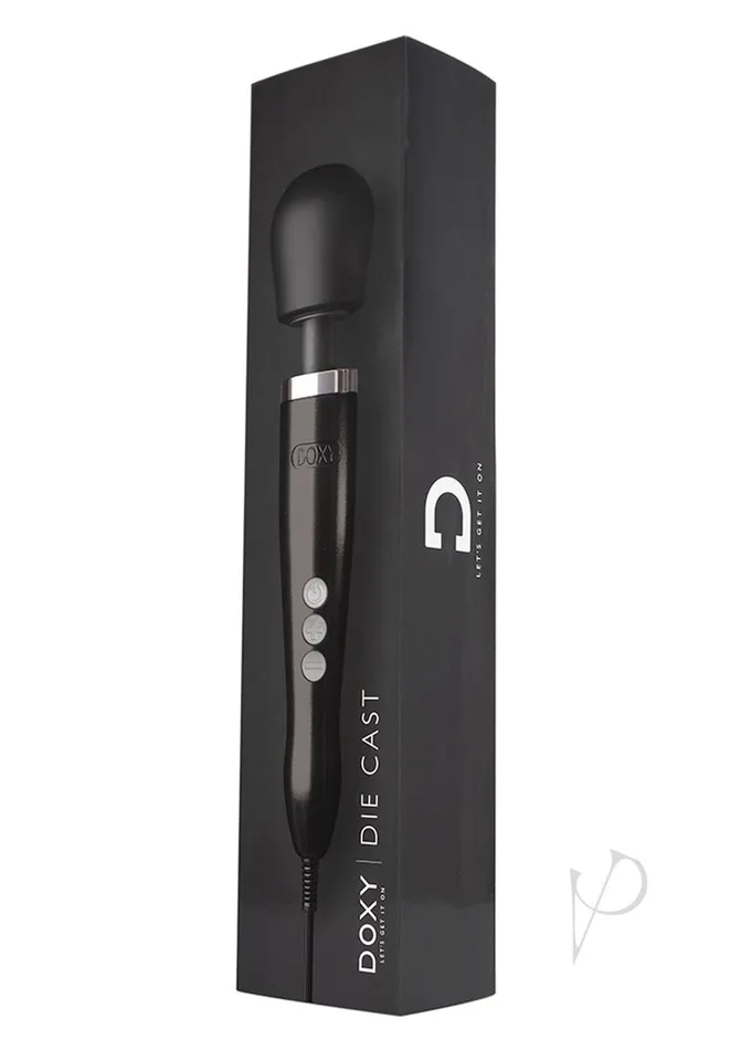 Doxy Doxy Die Cast Wand Metal PlugIn Vibrating Body Massager Black Anal