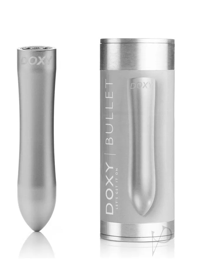 Doxy Female Sex Toys Doxy Bullet Rechargeable Aluminum Vibrator Silver