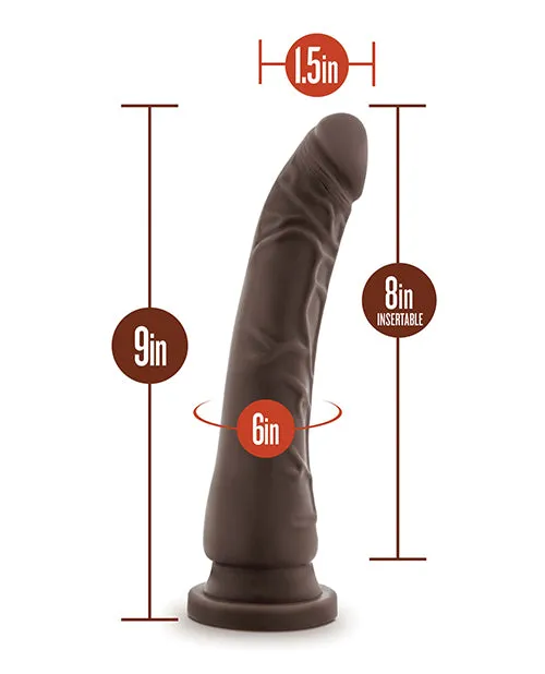 Dr Skin Plus Gold Collection Posable Dildo with Suction Cup 9in Chocolate Dr Skin Female Sex Toys Dr Skin Plus Gold Collection Posable Dildo with Suction Cup 9in Chocolate Dr Skin Female Sex Toys