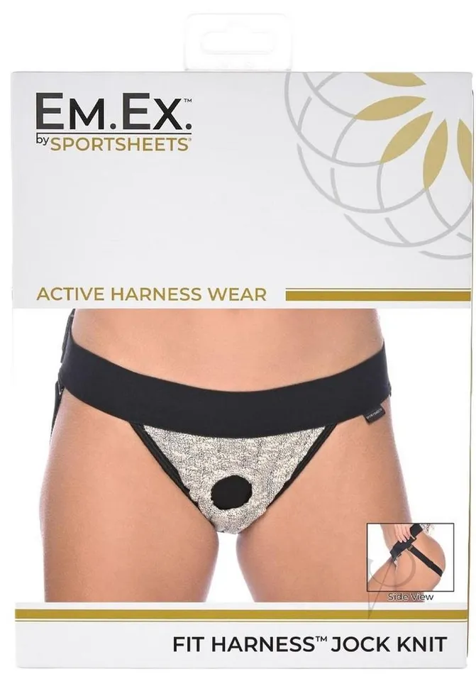 EM EX Fit Harness Jock XSL Gray EmEx Female Sex Toys