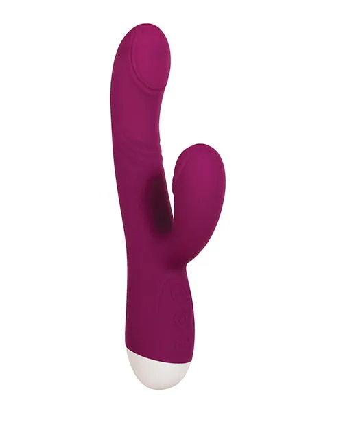 Evolved Female Sex Toys Double Tap Silicone Rechargeable GSpot Vibrator Red