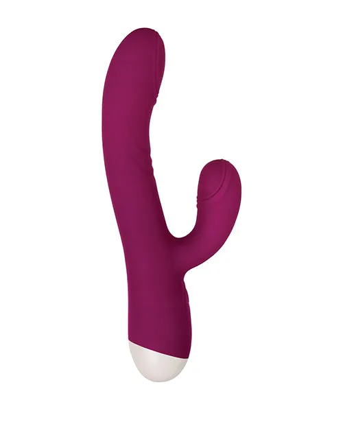 Evolved Female Sex Toys Double Tap Silicone Rechargeable GSpot Vibrator Red