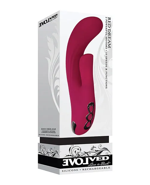 Evolved Female Sex Toys Red Dream Rechargeable Silicone Vibrator Burgundy