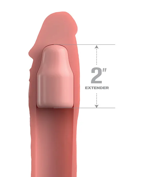 Fantasy X Tensions Male Sex Toys Fantasy XTensions Elite Silicone 6in Sleeve with Strap and 2in Plug Vanilla