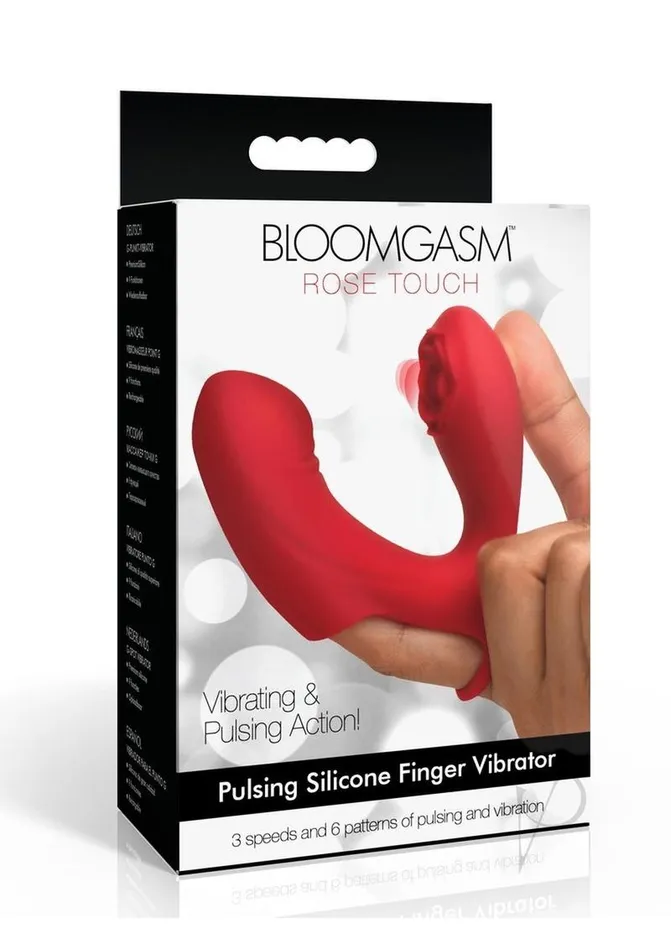 Female Sex Toys Bloomgasm Bloomgasm Rose Touch Pulsing Rechargeable Silicone Finger Vibrator Red Female Sex Toys Bloomgasm Bloomgasm Rose Touch Pulsing Rechargeable Silicone Finger Vibrator Red