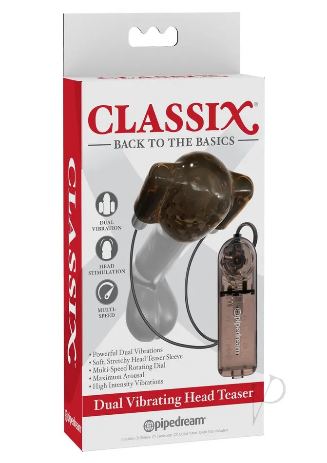 Female Sex Toys Classix Classix Dual Vibrating Head Teaser with Remote Control Smoke and Clear Female Sex Toys Classix Classix Dual Vibrating Head Teaser with Remote Control Smoke and Clear